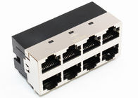2 * N Multiple RJ45 Sockets Right Angle For Data And Signal Transmissions